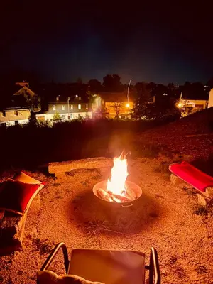Grundriss der Unterkunft Ferienwohnung im Chaletstil Schlossblick 51 qm Wellness Fitness Sauna Bergrödelhof