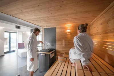 Gäste, die in der Unterkunft Ferienwohnung im Chaletstil Bergloft 115 qm Wellness Fitness Sauna Bergrödelhof übernachten