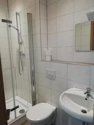 Ein Badezimmer in der Unterkunft Zum Schulhaus