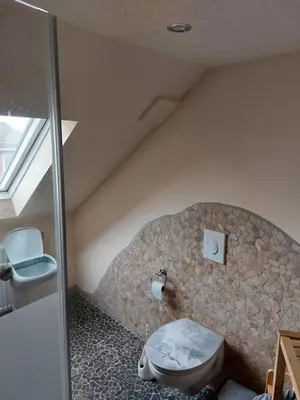 Ein Badezimmer in der Unterkunft Waldquelle