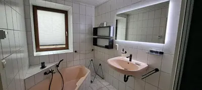 Ein Badezimmer in der Unterkunft Zur alten Schmiede - Breitenbrunn/Erzgebirge