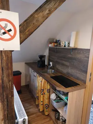 Küche/Küchenzeile in der Unterkunft Waldquelle Plauen