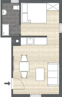 Grundriss der Unterkunft Perfekt für Business und Citytrip - Apartment nahe Hochschule und Zentrum - Parken kostenlos