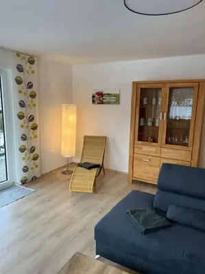 Ein Sitzbereich in der Unterkunft Ferienwohnung in ruhiger Lage