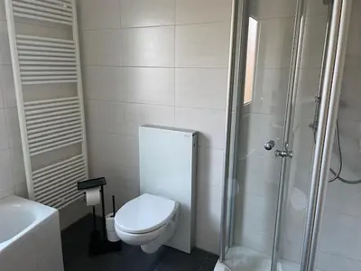 Ein Badezimmer in der Unterkunft Ferienwohnung in ruhiger Lage