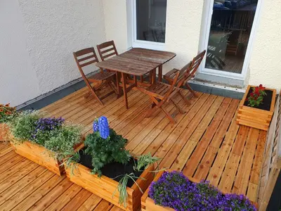 Ein Balkon oder eine Terrasse in der Unterkunft Kleiner Saal