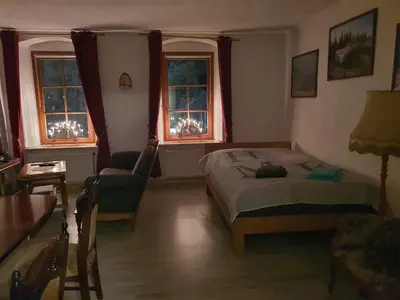 Ein Bett oder Betten in einem Zimmer der Unterkunft Kleiner Saal