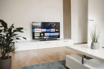 TV/Unterhaltungsangebot in der Unterkunft Modernes Apartment Schwarzenfeld