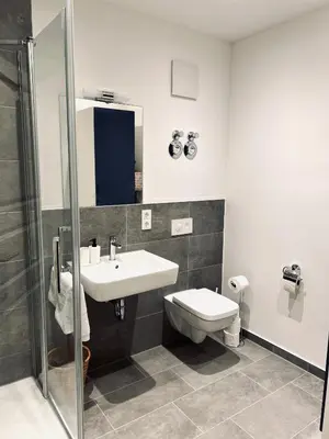 Ein Badezimmer in der Unterkunft Zentrales charmantes Apartment im Altstadtkern