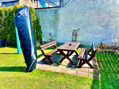 Ein Garten an der Unterkunft Fewo Klöppel Auersbergblick