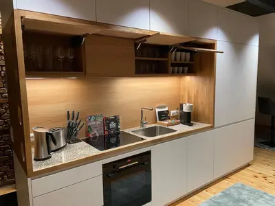Küche/Küchenzeile in der Unterkunft VOH Exklusives Wohnhaus MITTEN in Vohenstrauß, bis 8 Personen!!!