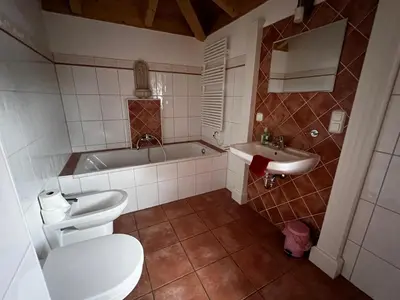 Ein Badezimmer in der Unterkunft Villa Toskana Wohnung 2