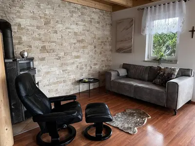 Ein Sitzbereich in der Unterkunft Villa Toskana Wohnung 2