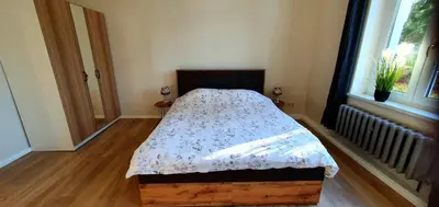 Ein Bett oder Betten in einem Zimmer der Unterkunft Vogtlandperle