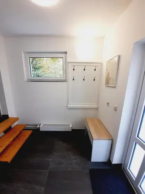 Ein Bett oder Betten in einem Zimmer der Unterkunft Ferienwohnung Stützengrün