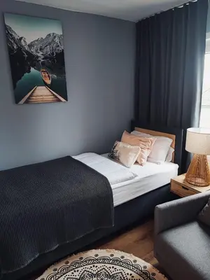 Ein Bett oder Betten in einem Zimmer der Unterkunft Elias im Landhausstil