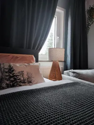 Ein Bett oder Betten in einem Zimmer der Unterkunft Elias im Landhausstil