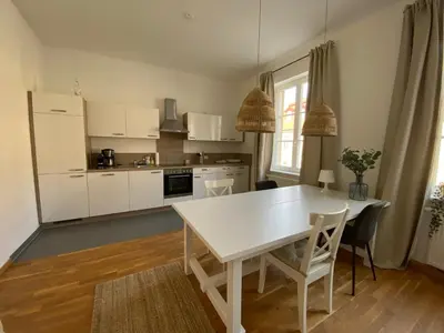 Küche/Küchenzeile in der Unterkunft Wohnung in Bayreuths schönster Straße