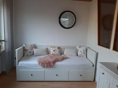 Ein Bett oder Betten in einem Zimmer der Unterkunft Ferienwohnung am Steinwald