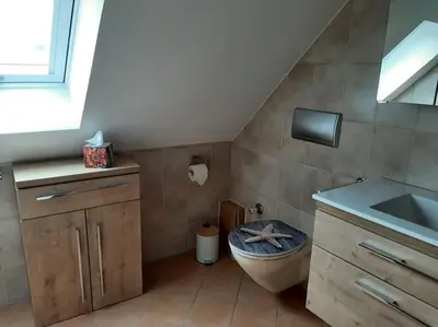 Küche/Küchenzeile in der Unterkunft Ferienwohnung am Steinwald