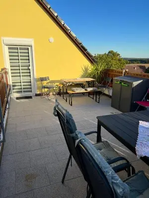 Ein Balkon oder eine Terrasse in der Unterkunft Ferienwohnung Erika