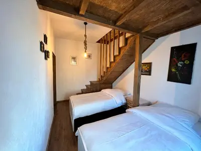 Ein Bett oder Betten in einem Zimmer der Unterkunft Gemütliche Apartments AMT