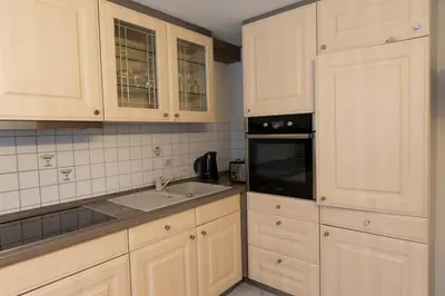 Küche/Küchenzeile in der Unterkunft Ferienwohnung am Bach