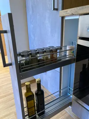 Küche/Küchenzeile in der Unterkunft Körners Ferienwohnung am Fuße des Voithenbergs