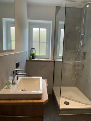 Ein Badezimmer in der Unterkunft Hotel Gasthof zum Wulfen