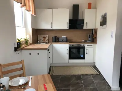 Küche/Küchenzeile in der Unterkunft Ferienwohnung Alex