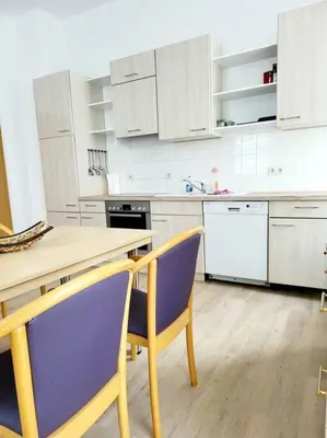 Küche/Küchenzeile in der Unterkunft Ferienwohnung WESTEND