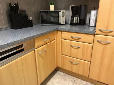 Küche/Küchenzeile in der Unterkunft Ferienwohnung Körber