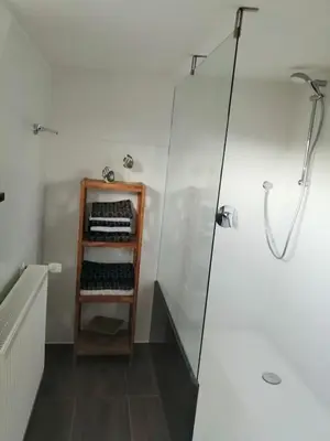 Ein Badezimmer in der Unterkunft Ferienwohnung Saaleblick