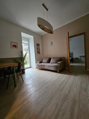 Ein Bett oder Betten in einem Zimmer der Unterkunft Ferienwohnung Vogtland