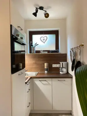 Küche/Küchenzeile in der Unterkunft Ferienwohnung Sternenhimmel