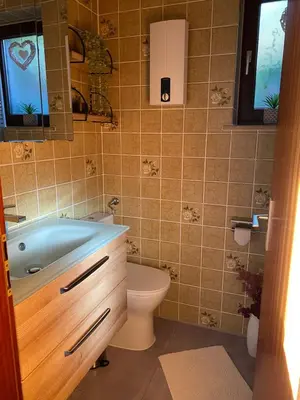 Ein Badezimmer in der Unterkunft Ferienwohnung Sternenhimmel