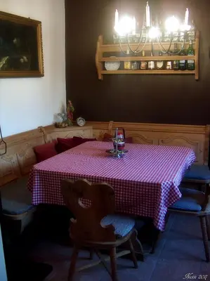Ein Sitzbereich in der Unterkunft NEU! Ferienhaus am Klostergarten Gössweinstein