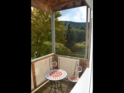 Ein Balkon oder eine Terrasse in der Unterkunft NEU FeWo Oberwiesenthal OG