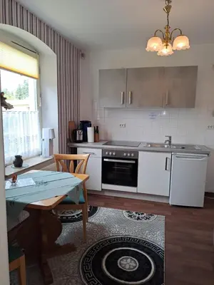 Küche/Küchenzeile in der Unterkunft Keller´s Ferienwohnung an der Saale
