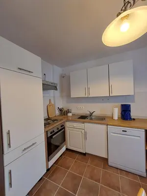 Küche/Küchenzeile in der Unterkunft Keller´s Ferienwohnung an der Saale