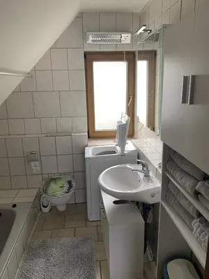 Ein Badezimmer in der Unterkunft Sigis Fewo - Monteurwohnung