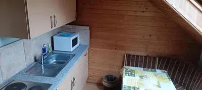 Küche/Küchenzeile in der Unterkunft Landhotel Jägerhof Ferienwohnung