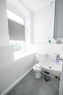 Ein Badezimmer in der Unterkunft Kleine, ruhig gelegene Ferienwohnung in Plauen