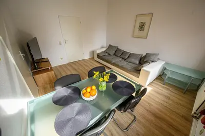 Ein Sitzbereich in der Unterkunft Kleine, ruhig gelegene Ferienwohnung in Plauen