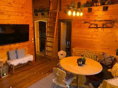 TV/Unterhaltungsangebot in der Unterkunft Ferienhaus-Blockhütte im Fichtelgebirge - Nagler See 2 km