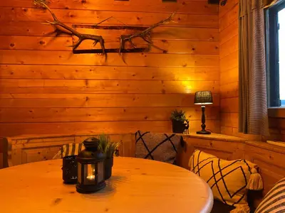 Grundriss der Unterkunft Ferienhaus-Blockhütte im Fichtelgebirge - Nagler See 2 km