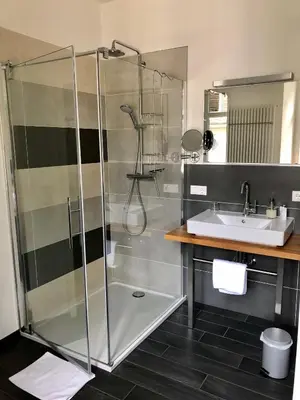 Ein Badezimmer in der Unterkunft Das Logierhaus