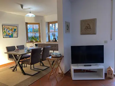 TV/Unterhaltungsangebot in der Unterkunft Ferienhaus Brühler