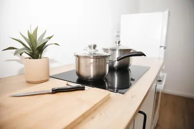 Küche/Küchenzeile in der Unterkunft Apartment mit Burgblick