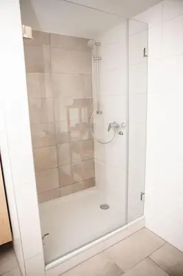 Ein Badezimmer in der Unterkunft Apartment mit Burgblick